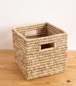Square Date Palm Leaf Storage Basket