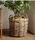 Eco-Friendly Wicker Planter Baskets - Image 2